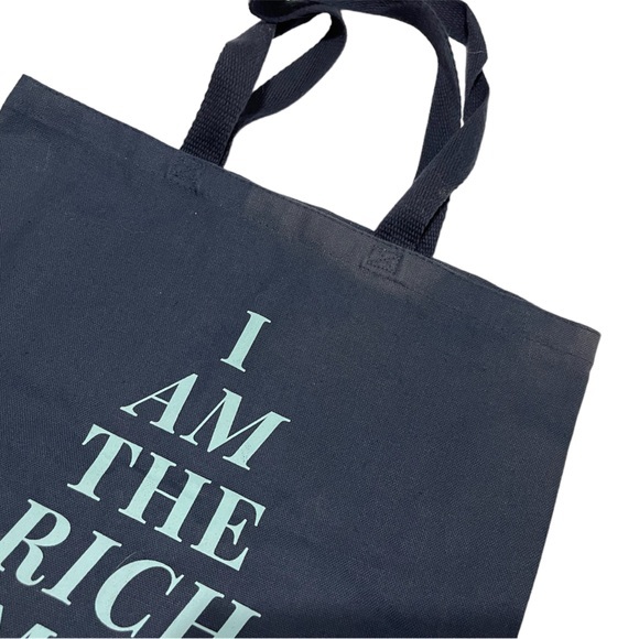 I‎ Am The Rich Man Navy Tote Bag - Picture 2 of 2